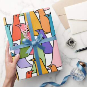 Färgfåglar Presentpapper