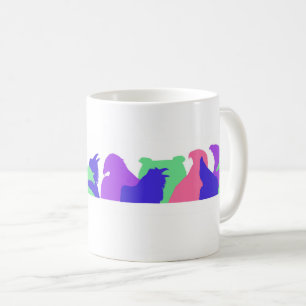 Färgfåglar Silhouette Mugg