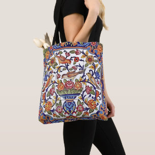 Färgfåglar Tote Bag - Naturinspirerad Carryall Tygkasse