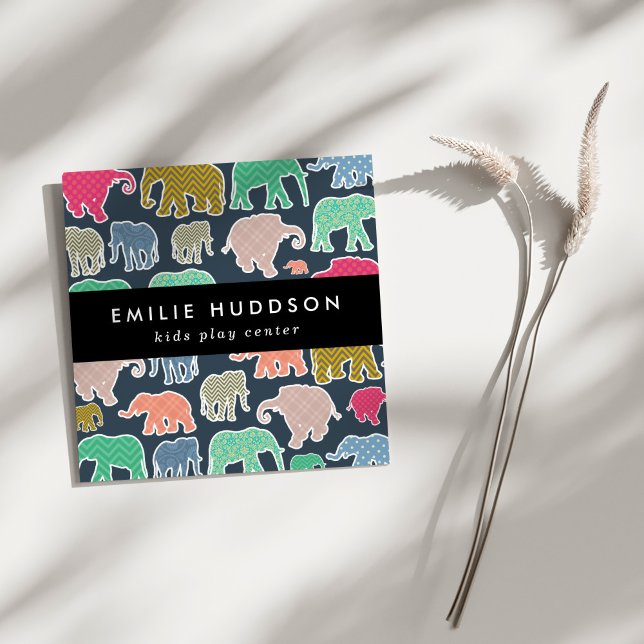 Färgfantaster, Play Center, Activity Center Fyrkantigt Visitkort (Skapare uppladdad)