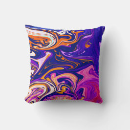 Färgfärg | Bästa bra konst, modern abstrakt Kudde