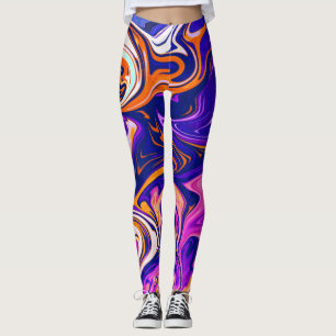 Färgfärg Bästa bra konst, modern abstrakt Leggings