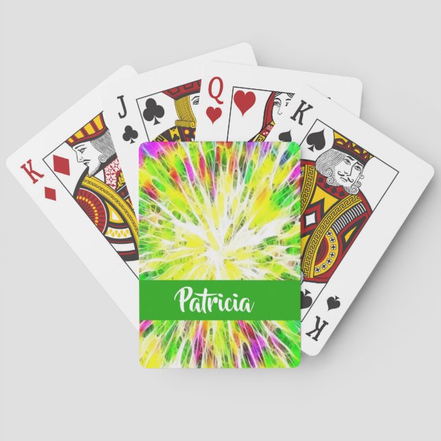 Färgfärg, eget namn mönster casinokort (Baksidan)