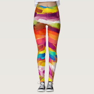 Färgfärg för Abstrakt #4 Leggings