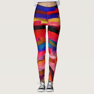 Färgfärg för Abstrakt #5 Leggings