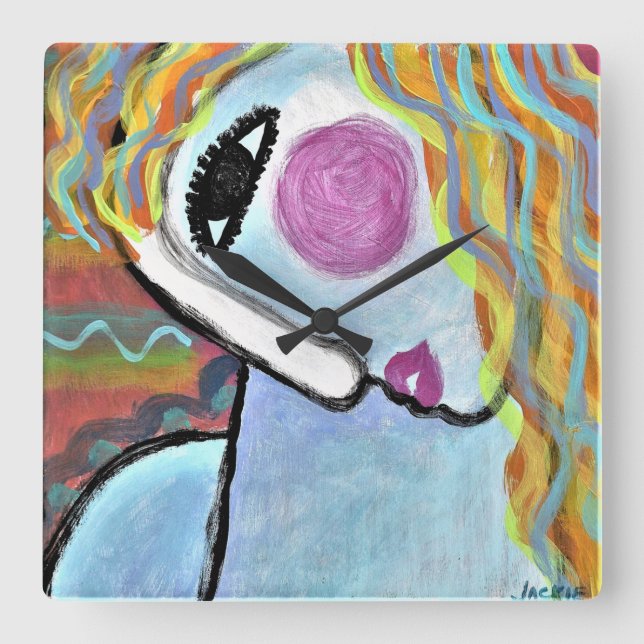 Färgfärg för Abstrakt Rund klocka (Framsida)