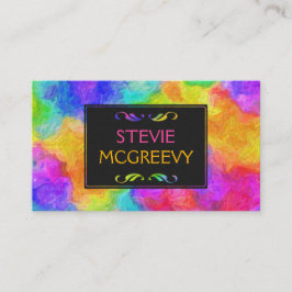 Färgfärg för flerfärgad olja visitkort