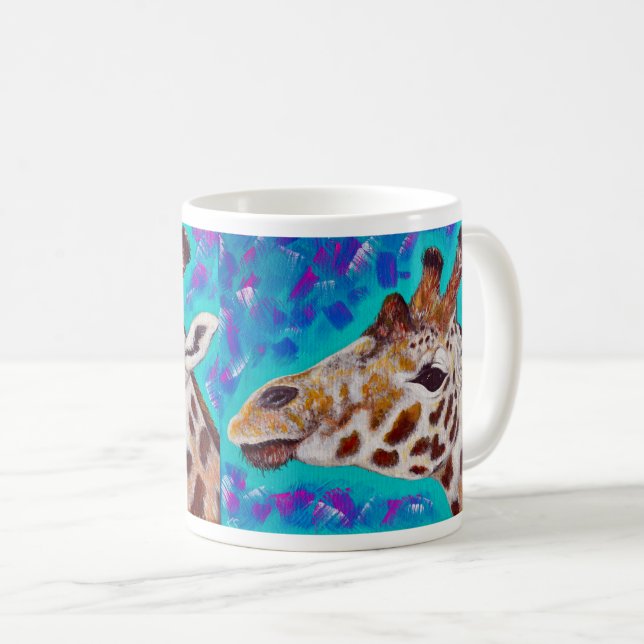 Färgfärg för Giraffe-färg Kaffemugg (Framsida höger)