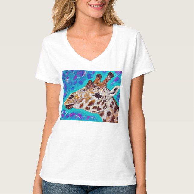 Färgfärg för Giraffe-färg T Shirt (Framsida)