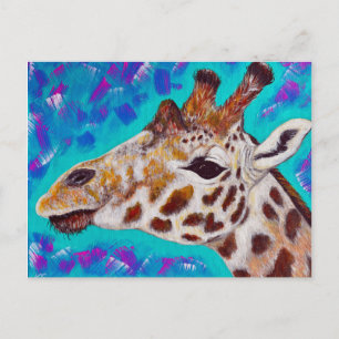 Färgfärg för Giraffe-färg Vykort
