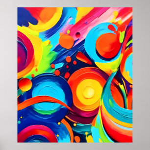 Färgfärg för kosmiska chaos poster