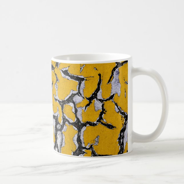 Färgfärg för krackad Gult Kaffemugg (Höger)