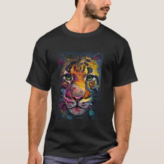Färgfärg för leopard t shirt