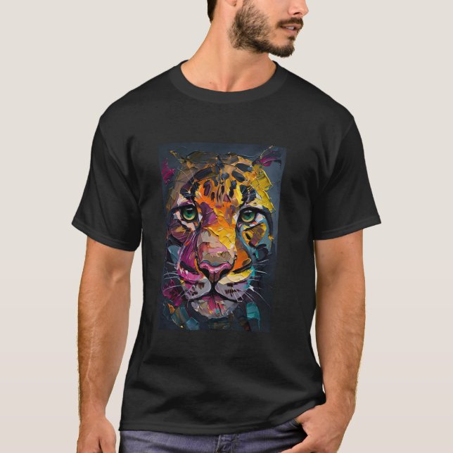 Färgfärg för leopard t shirt (Framsida)
