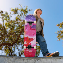 Färgfärg för modern Abstrakt Mini Skateboard Bräda 18,5 Cm