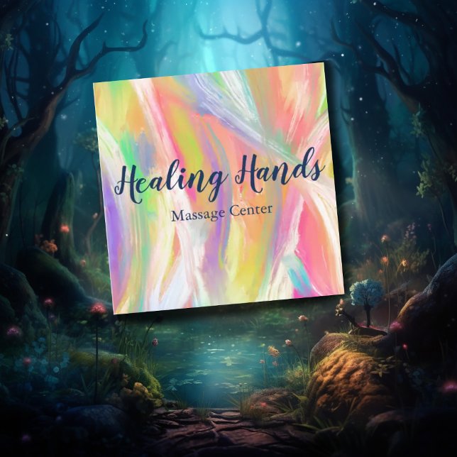 Färgfärg för regnbåge fyrkantigt visitkort (Skapare uppladdad)