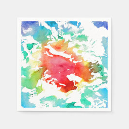 Färgfärg för regnbåge Tie-färg Pappersservett