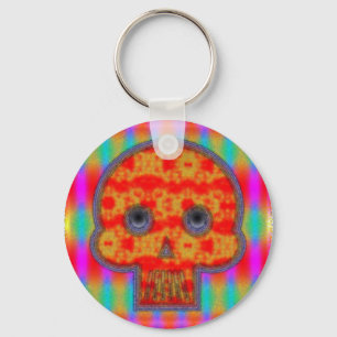 Färgfärg för Robot Skull-färg Nyckelring