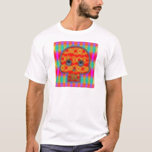 Färgfärg för Robot Skull-färg Tee Shirt