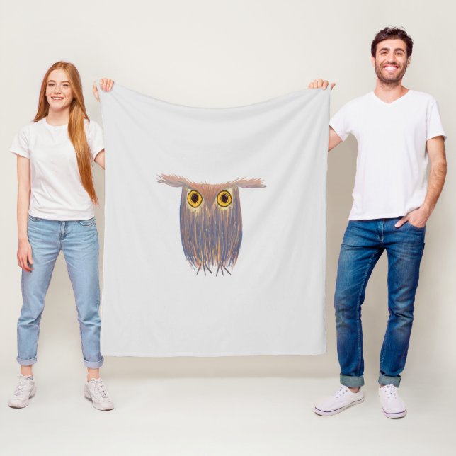 Färgfärg för Uggla-vattenfärg Fleecefilt (På plats)