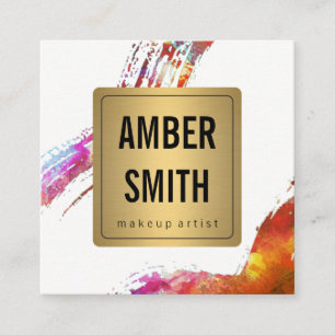 Färgfärg för vattenfärg Färgfärg Brödfärgad Guld-e Fyrkantigt Visitkort