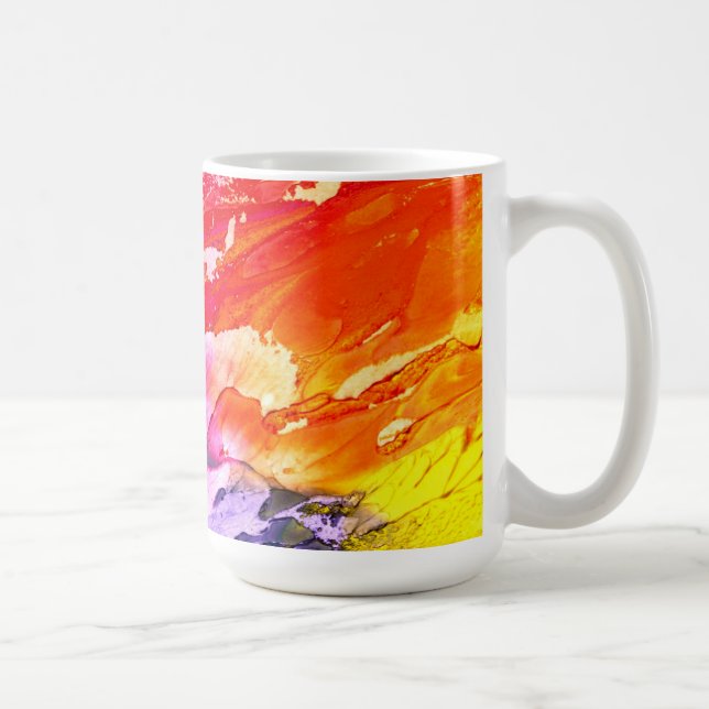 Färgfärg på Abstrakt Kaffemugg (Höger)