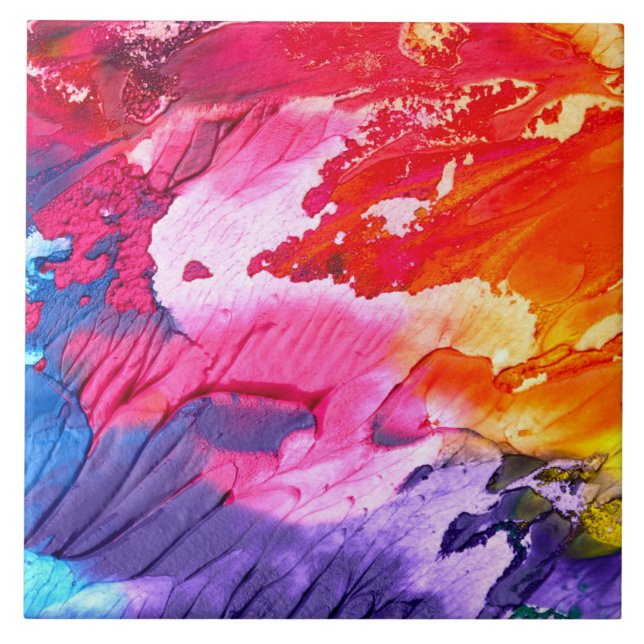 Färgfärg på Abstrakt Kakelplatta (Framsidan)