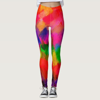 Färgfärg på Abstrakt Leggings