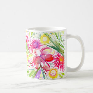 Färgfärg på färgat plagg med färglöst vattenfärg kaffemugg