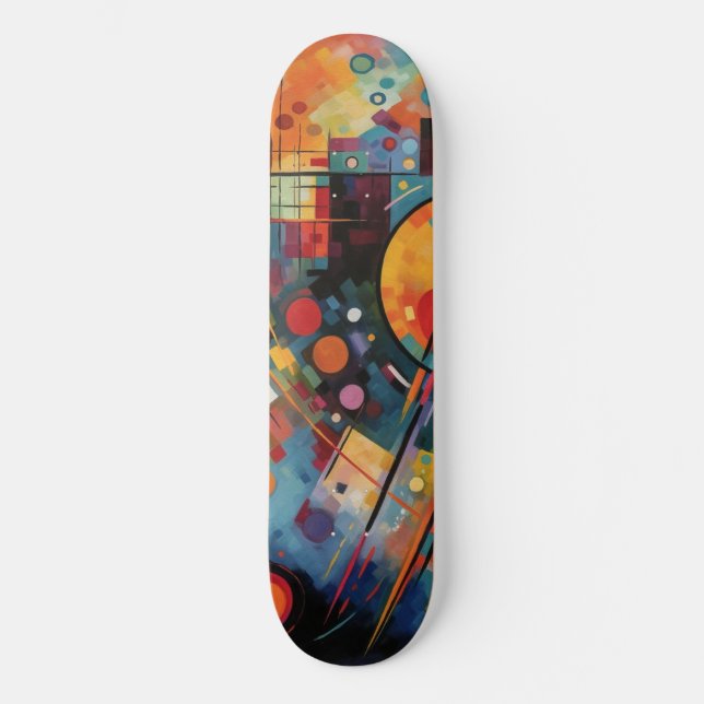 Färgfärg på Galaxy-Abstrakt Mini Skateboard Bräda 18,5 Cm (Framsida)