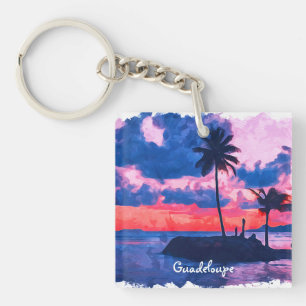 Färgfärg på Guadeloupe Västindien
