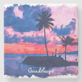 Färgfärg på Guadeloupe Västindien Stenunderlägg
