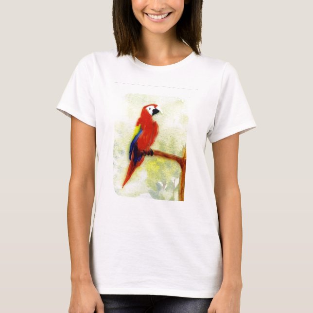 Färgfärg på Macaw Bird Painting Tröja (Framsida)