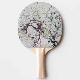 Färgfärg på platta Abstrakt Pingisracket