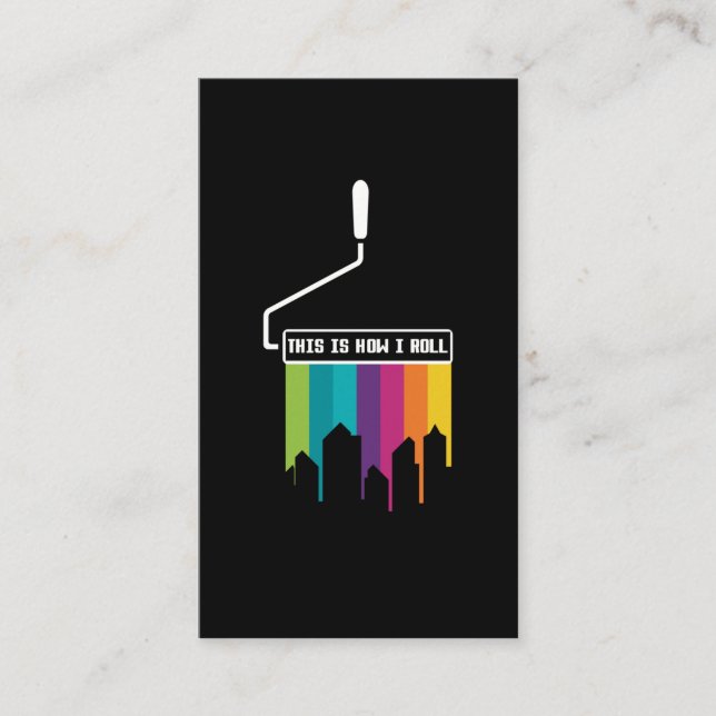 Färgfärg Rullande LGBT-nyfärgning Visitkort (Framsida)