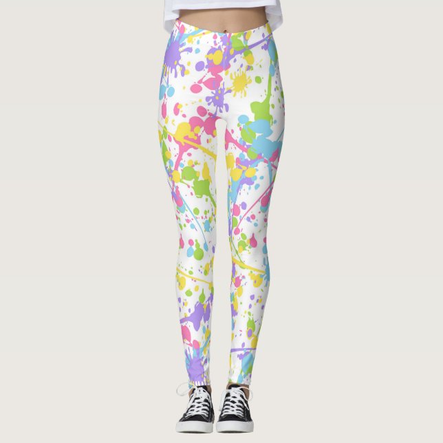 Färgfärg Stänk Leggings (Framsida)