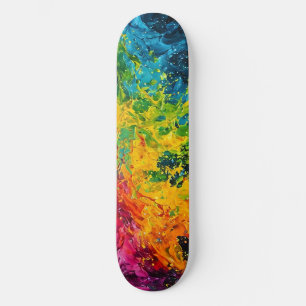 Färgfärg Stänk Mini Skateboard Bräda 18,5 Cm