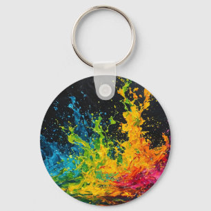 Färgfärg Stänk Nyckelring