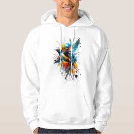 Färgfärg vid målning Fågel T-Shirt Hoodie