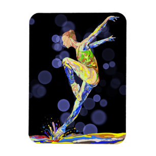 Färgfärgad ballerina magnet