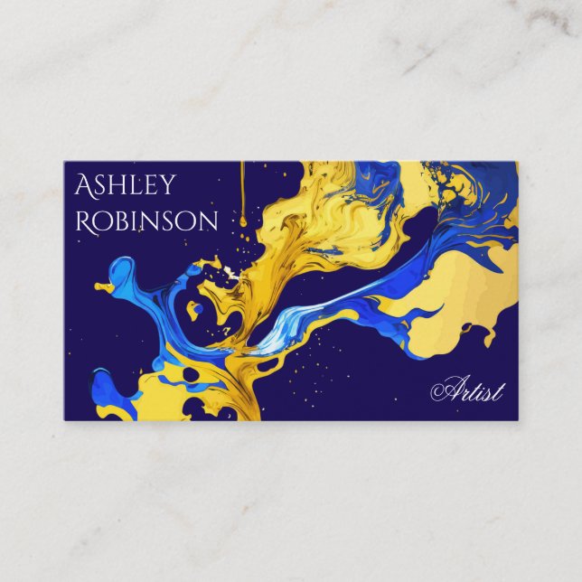 Färgfärgad dekorator för snyggt av artist visitkort (Framsida)