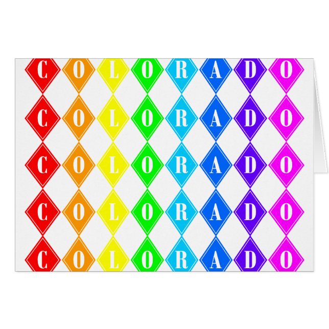 Färgfärgad färgado. hälsningskort (Framsidan Horizontal)