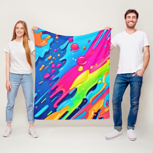 Färgfärgad färgplatta fleecefilt (På plats)