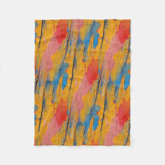 Färgfärgad färgplatta fleecefilt (Framsidan)