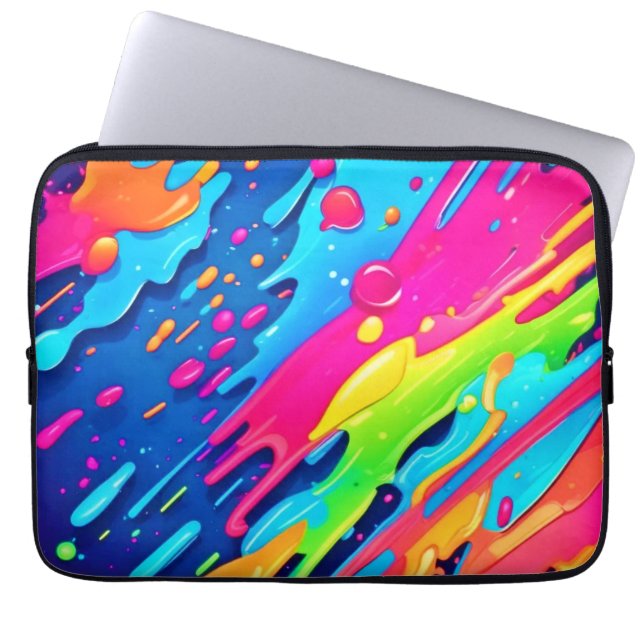 Färgfärgad färgplatta laptop fodral (Framsidan)