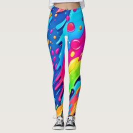 Färgfärgad färgplatta leggings