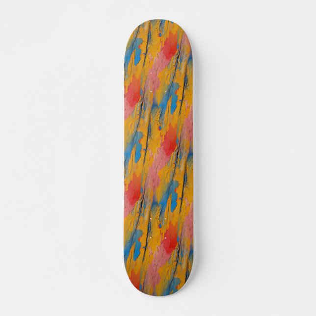 Färgfärgad färgplatta mini skateboard bräda 18,5 cm (Framsida)