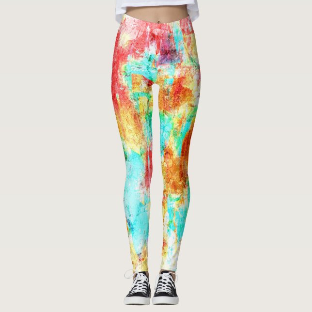 Färgfärgad färgplatta nr 8 leggings (Framsida)