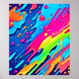 Färgfärgad färgplatta poster