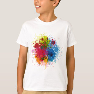 Färgfärgad färgplatta t-shirt